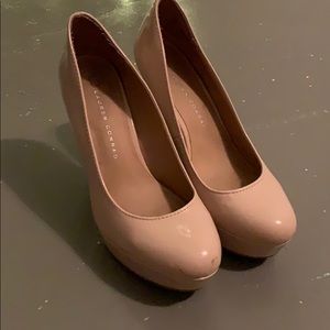 nude platform heels